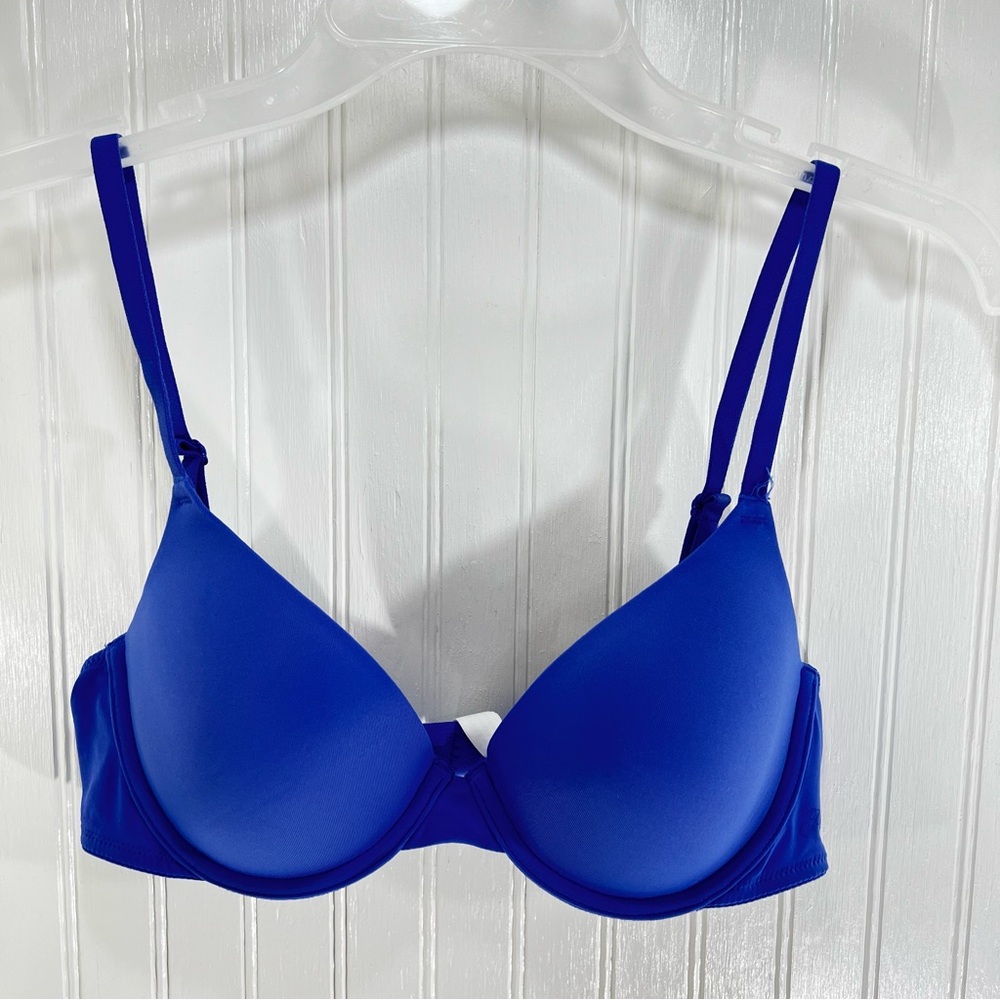 PINK Victoria's Secret Wear Everywhere Lightly Lined Tshirt Bra 36B Cornflower - Picture 2 of 11